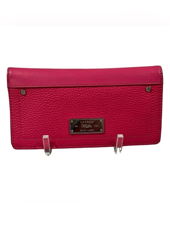 Ralph Lauren Handbags - Lauren Ralph Lauren Hot Pink Leather Continental Wallet EUC